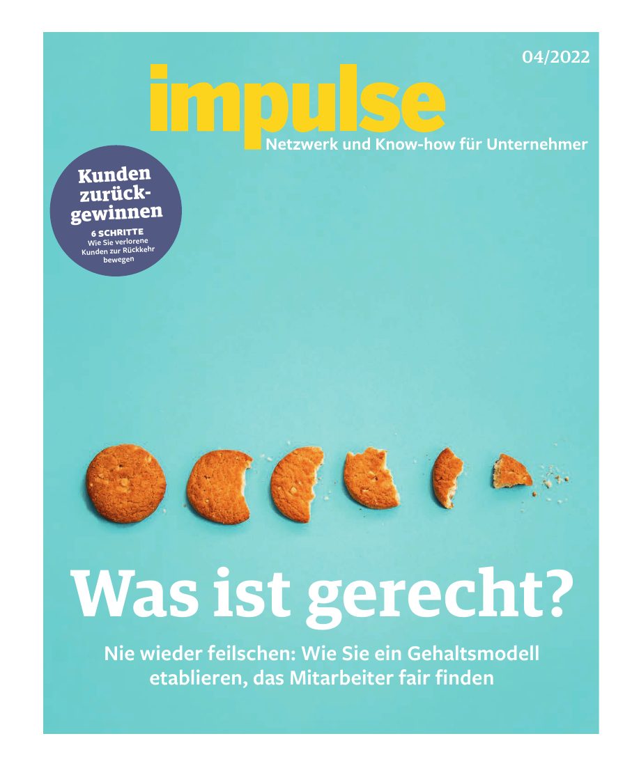 Titel des Wirtschaftsmagazins impulse, Ausgabe 04/2022